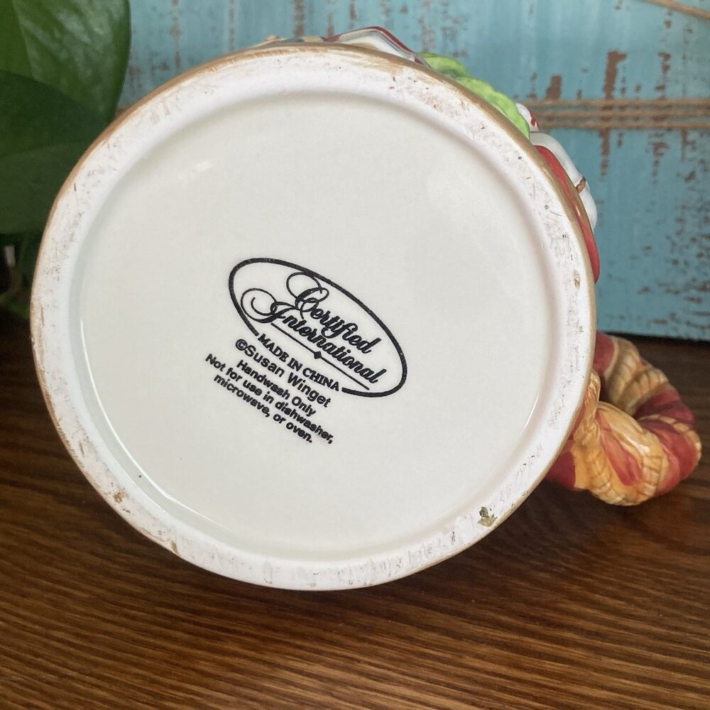 Christmas Mug 20oz Susan Winget Certified Intl. 3D Window Scene Fireplace - Picture 7 of 7